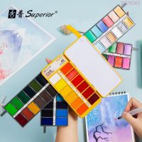 Superior 364860 Colors Watercolor Paint Set Foldable Pigment Paint With Water Brush Pen Travel Water Color Artist Art Supplies