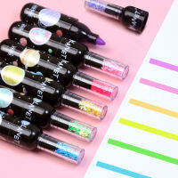 6Pc/Set Cute Planet Wine Bottle Mini Highlighter Marker Pen Drawing Fluorecent Marker Writing Tool Kid Gift School Office Supply-Yuerek