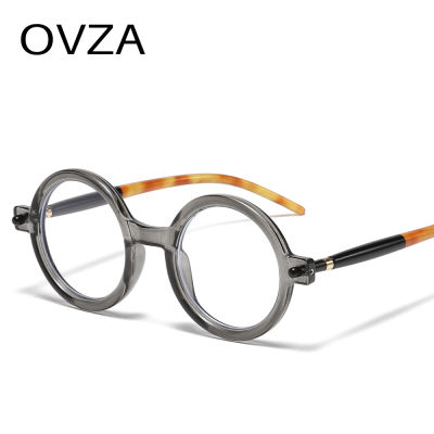 OVZA 2023ใหม่ Retro Vintage กรอบแว่นตาผู้หญิงรอบกรอบแก้วผู้ชายสไตล์พังค์ S1171