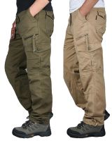 2022 Cargo Pants Men Outwear Multi Pocket Tactical Military Army Straight Slacks Pants Trousers Overalls Zipper Pocket Pants Men