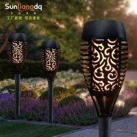 [COD] New solar led flame torch outdoor decorative courtyard garden