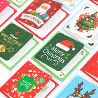 1set/24pcs DIY Christmas Greeting Card Retro Cartoon Christmas Thank You Cards Happy New Year Eve Greeting Card