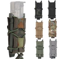 Tactical 9mm Magazine Pouch Hunting Single Magazine Bag Outdoor Molle Flashlight Pouch Torch Holder Hunting Knife Holster Bag