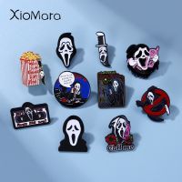 【DT】hot！ Scream Face Enamel Lapel Pin Fun Custom Brooches Badge for Jewelry Accessories Friend Shipping