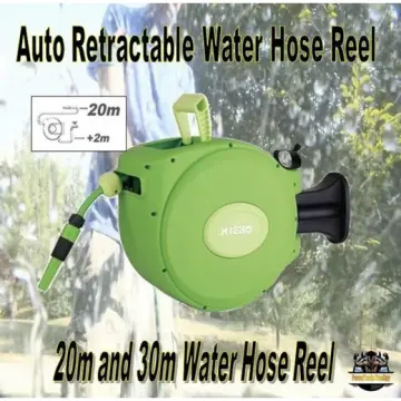 VEVOR 20M Retractable Air Hose Reel Wall-Mounted PVC Hose