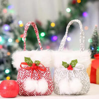 Foldable Storage Bags Portable Garment Bag Christmas Gift Bag Christmas Eve Tote Bag Christmas Fruit Box