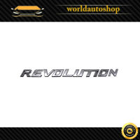 โลโก้ "REVOLUTION" สูง2.5เซน สีโครเมี่ยม Toyota, Ford, Mitsubishi, Mazda, Nissan, Isuzu  Aftermarket Parts Hilux Ranger L200 Frontier D-Max ประตู ปี2000 - 2019 มีบริการเก็บเงินปลายทาง