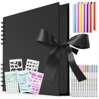 80Pages DIY Photo Album Set Scrapbook Paper Picture Album 12 Marker Pens Colorful Photo Corners  Photo Albums