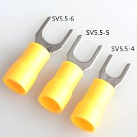 50PCS SV5.5-4 SV5.5-5 SV5.5-6 Terminal Cable Wire Connector Insulated Fork Spade Crimp Connector