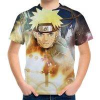 2023 NEWUzumaki Naruto Sasuke เด็กเสื้อยืดเด็กเสื้อสาวฤดูร้อนแขนสั้น Casual Streetwear เสื้อผ้าเด็ก Top Tees