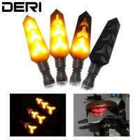 24 PCS รถจักรยานยนต์ LED Turn ไฟสัญญาณ Fish Bone Y-Shaped Blinker Amber โคมไฟสำหรับ Kawasaki Yamaha Suzuki Scooter Quad Cruiser