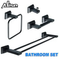 SUS304 Black Bathroom Hardware Set Towel Bar Rack Toilet Paper Holder Robe Hook Stainless Steel Gold Bathroom Accessories