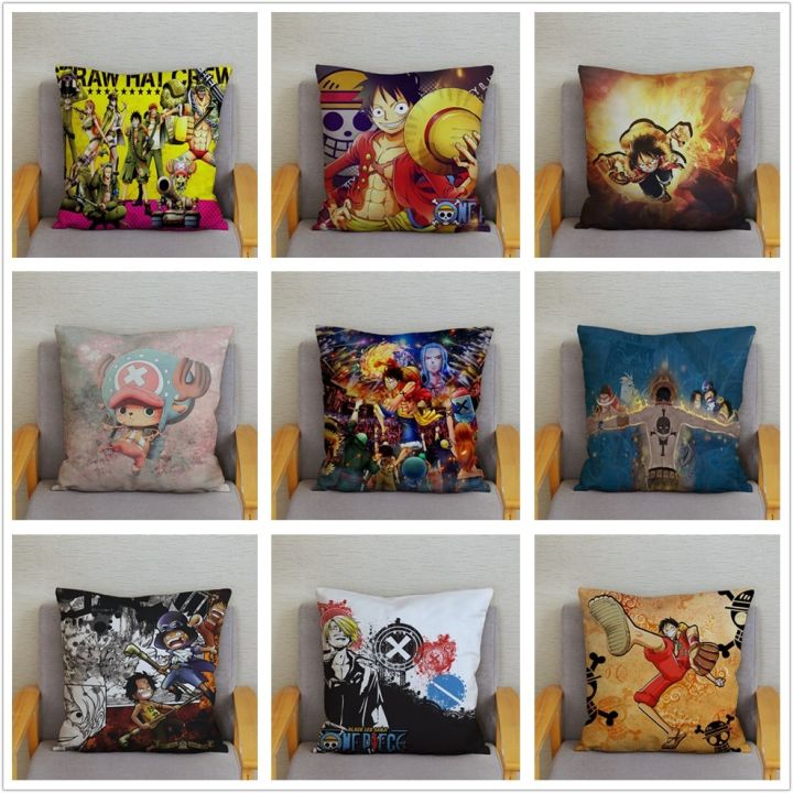 hot-dt-cartoon-luffy-pattern-cushion-cover-anime-one-piece-print-pillowcase-super-soft-short-45x45-pillows-cases-sofa