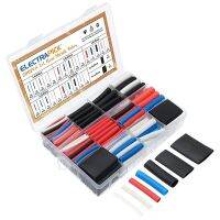 Electrapick Heat Resistant Heat Shrink Tubing Set 3:1 Blue/Red/Black/White/Transparent Hardware Parts Cable Management