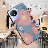 เคสสำหรับ Vivo Y02A Y02T เคสลายดอกไม้สีน้ำดอกไม้สวยงามสำหรับเด็กผู้หญิงเคสซิลิโคนนิ่มกันกระแทกฝาหลังโทรศัพท์ป้องกัน TPU