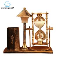 Strongwell European Retro Pen Holder Hourglass Multifunction Night Light Crafts Home Decoration Accessories Ornaments Desktop