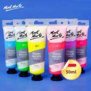 Mont Marte 50Ml Màu Huỳnh Quang Ánh Kim Màu Acrylic Màu Sơn Chống Thấm