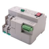 ATS Dual-Power Automatic Transfer Switch Uninterrupted Power 2P 63A AC230V 35mm Rail Installation Transfer Switch