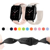 ☞ สายนาฬิกาข้อมือซิลิโคน 20 มม.Huami Amazfit GTS2 GTS4 mini GTS3 GTS2e Neo Bip S U Pro GTS 2 3 4 2e สีแคนดี้ สําหรับ