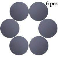 【CC】﹍✇✷  6Pcs/Set Faux Leather Placemat Resistant Round Tableware Non-Slip Coaster Set Dining Accessories