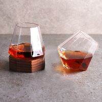 Creative daruma classic cocktail glass of whisky personality pass-first take wooden combination suit