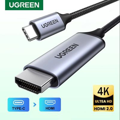 UGREEN USB Type C to HDMI Adapter 4K for TV USB C Cable for PC Macbook Pro iPad Pro Samsung Galaxy Pixelbook Xiaomi USB C HDMI 1.5 เมตร