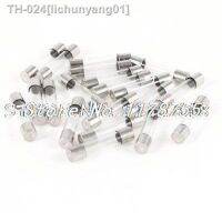 ∏₪♣ 20 Pcs 6mm Dia 30mm Long Fast Blow Clear Glass Fuse 0.5A 250V