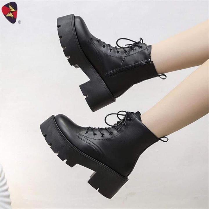 Pin Yin Best Seller Women's New Korean high style fashion high wedge hidden  wedge and height increase boots K-379 IG