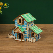 Đồ chơi lắp ráp gỗ 3D Mô hình Forest Cottage Laser