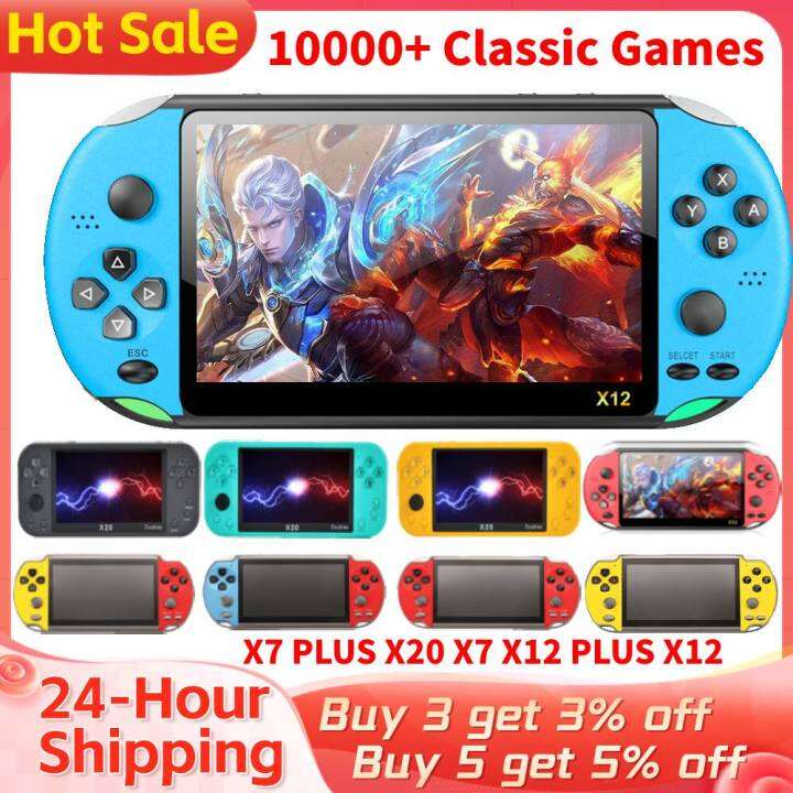 X7 PLUS X20 X7 X12 PLUS X12 Handheld Game Console 7Inch HD Screen ...