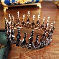 ā➤งานแต่งงาน Tiara ดอกไม้เจ้าสาวคริสตัล Hollow มงกุฎมงกุฎเครื่องประดับผม