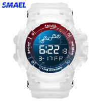 SMAEL 8082 Jam Tangan Digital นาฬิกาข้อมือสุภาพบุรุษนาฬิกานับถอยหลังทหารขนาดใหญ่ LED นาฬิกาปลุกอิเล็กทรอนิกส์ Fashion Jam Tangan Casual Jam Tangan Sport