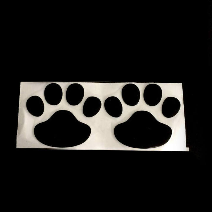 2-pcs-universal-pvc-dog-paw-footprint-สติกเกอร์รถสัญลักษณ์รูปลอกตกแต่งอุปกรณ์เสริมภายนอก