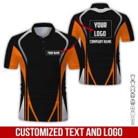 （all in stock）  Personalized Name Orange Heavy Equipment 3D All Over Printed Clothes DV567 3D Print POLO SHIRT