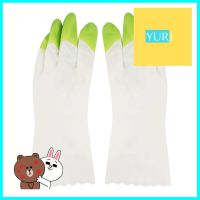 ถุงมือ PVC SHALDAN SIZE L สีขาว/เขียวPVC GLOVES SHALDAN SIZE L WHITE/GREEN **คุณภาพดี**