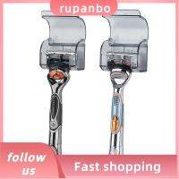 RUPANBO039392692 1/2pcs สีเทาและสีเทา ชั้นวางมีดโกน พลาสติกทำจากพลาสติก 21.51.5นิ้ว ที่เก็บมีดโกนหนวดแบบติดได้ กันน้ำกันน้ำได้ ชั้นเก็บของแขวนผนัง ห้องน้ำในห้องน้ำ