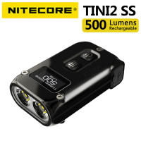 NITECORE TINI2 SS or TINI2 Ti 500 Lumens LED Mini Keychain Light EDC Smart Torch, Supports USB Type-C Charging