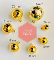 แบ่งขาย กระพรวนญี่ปุ่น กระพรวนทองเหลือง เกรดพรีเมี่ยม Japan Quality สีทอง มีขนาด 10-25 mm.