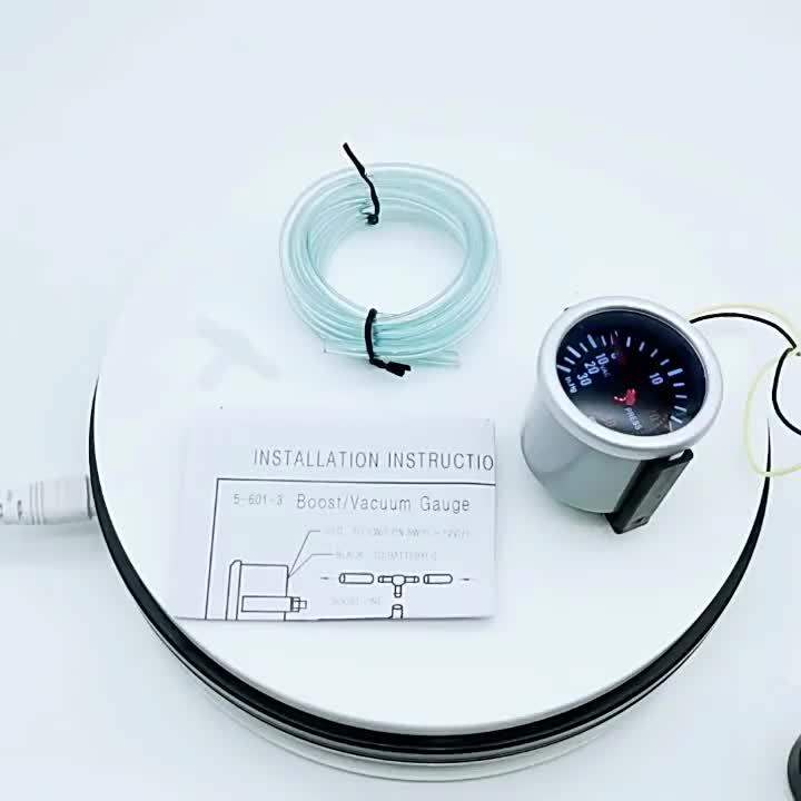 2" 52mm Universal 12V LED e Len PSIBAR Turbo Boost Gauge Meter Turbo