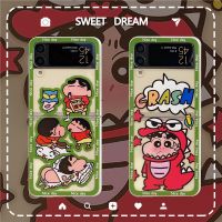 Crayon Shin-Chan Buriburizaemon Kawaii Xiaoxin ใช้กับ Samsung ZFlip4/3หน้าจอพับเคสโทรศัพท์ Galaxy ZFold4/3/2