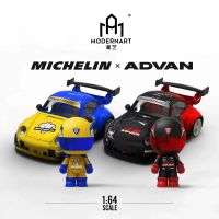 ModernArt 1:64 Q รุ่น RWB 993ล้อแม็กโมเดลรถ Advan &amp; MichLin เคลือบ