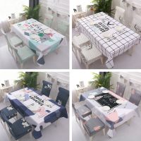 Linen Table Cloth Elastic Chair Seat Cover Set Cotton White Tablecloth Cover Party Wedding Waterproof Tapete Mantel Mesa