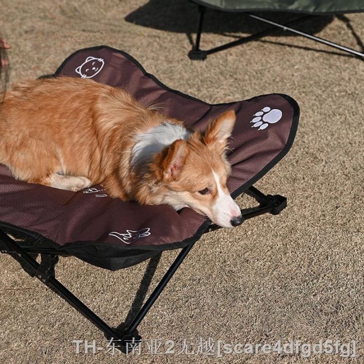 hyfvbu-outdoor-aluminum-alloy-folding-pet-bed-tent-removable-and-washable-mat-vacation-beach