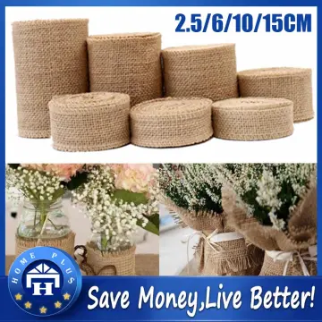 Natural Jute Ribbon, 0.5mm 40mm Wide, Hessian, Burlap, Rustic