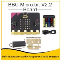 BBC Micro:Bit V2.2 Started Kit Built-in Speaker Microphone Touch Programmable Development Board+Micro:Bit Adapter Board