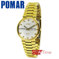 Pomar นาฬิกาข้อมือผู้ชาย สายสแตนเลส รุ่น PM73535GG02 (สีทอง / หน้าปัดสีเงิน)