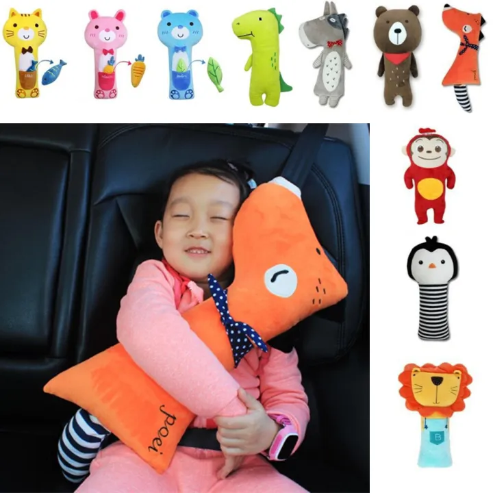 Car Seat Belt Shoulder Guard Toy Pillow Cartoon Cute Interior Protection  Child Safety Fixer Anti-Leather Seat Belt Cover | Lazada Singapore