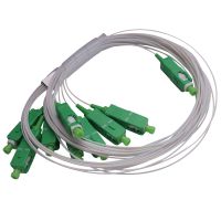 10Pcs/Lot 0.9mm Tube Fiber Optic PLC Splitter 1X8 SC/ Mini Blockless 1 x 8 SC Connector