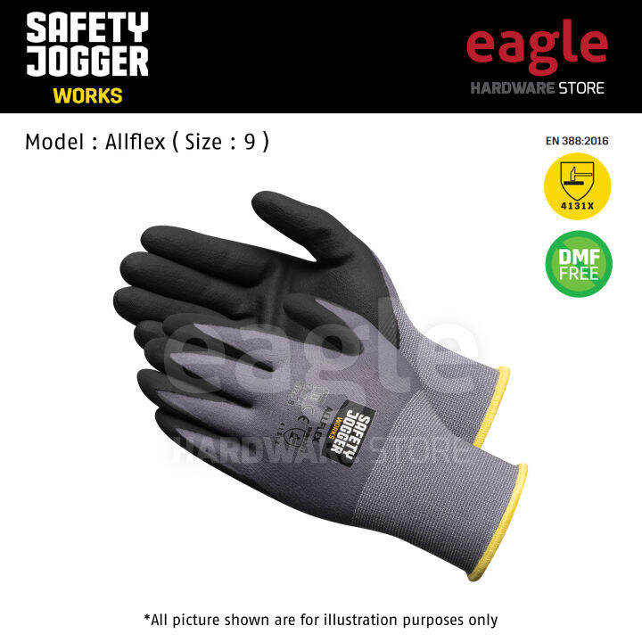 Safety Jogger Allflex PU Nitrile Palm Coated Nylon Glove ( Size 8 & 9