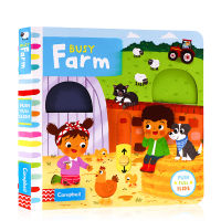 Busy farm children enlightenment farm animal and plant cognition rhyme picture book mechanism operation cardboard toy book parent-child reading busy series 2-6 years old